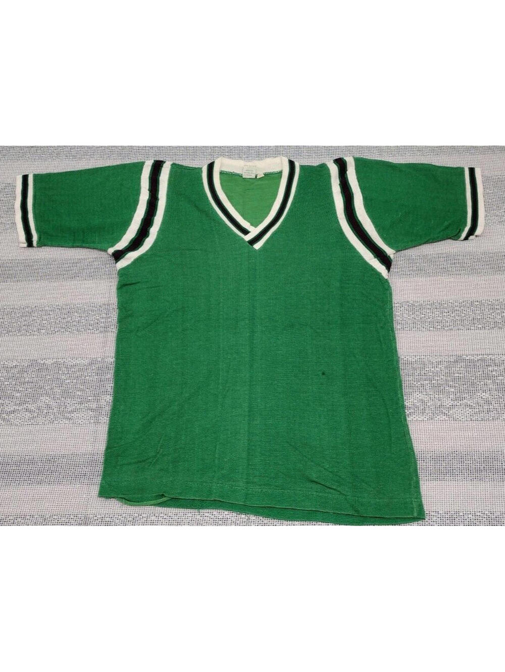 1940s Jersey CHICAGO ELMHURST POLICE NEW ERA SPORTSWEAR Knitting Mills Green V - Picture 3 of 15